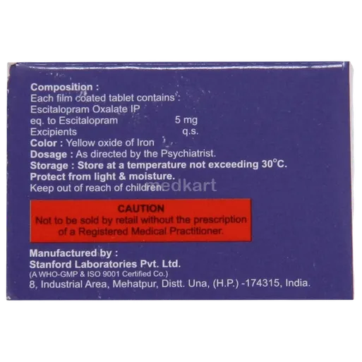 escigress 5mg tablet 10's